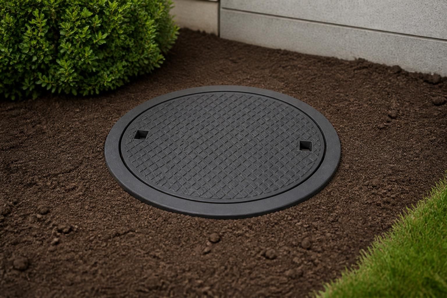 Restored sewer access area with a secure finished cover